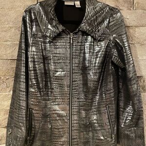 Doncaster Metallic Textured Bomber Jacket